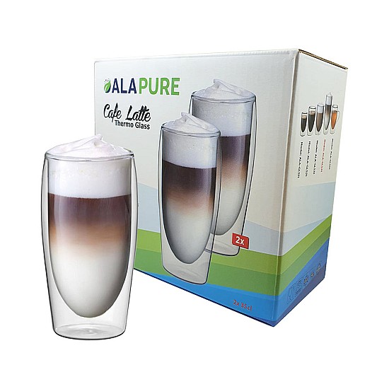 Alapure Verres à double paroi Café Latte Thermo