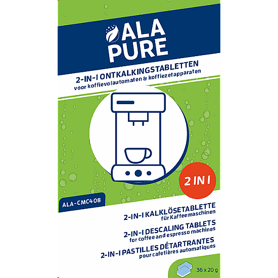 Alapure 2-in-1 Pastilles de détartrage pour Jura 70751 (36 pcs)